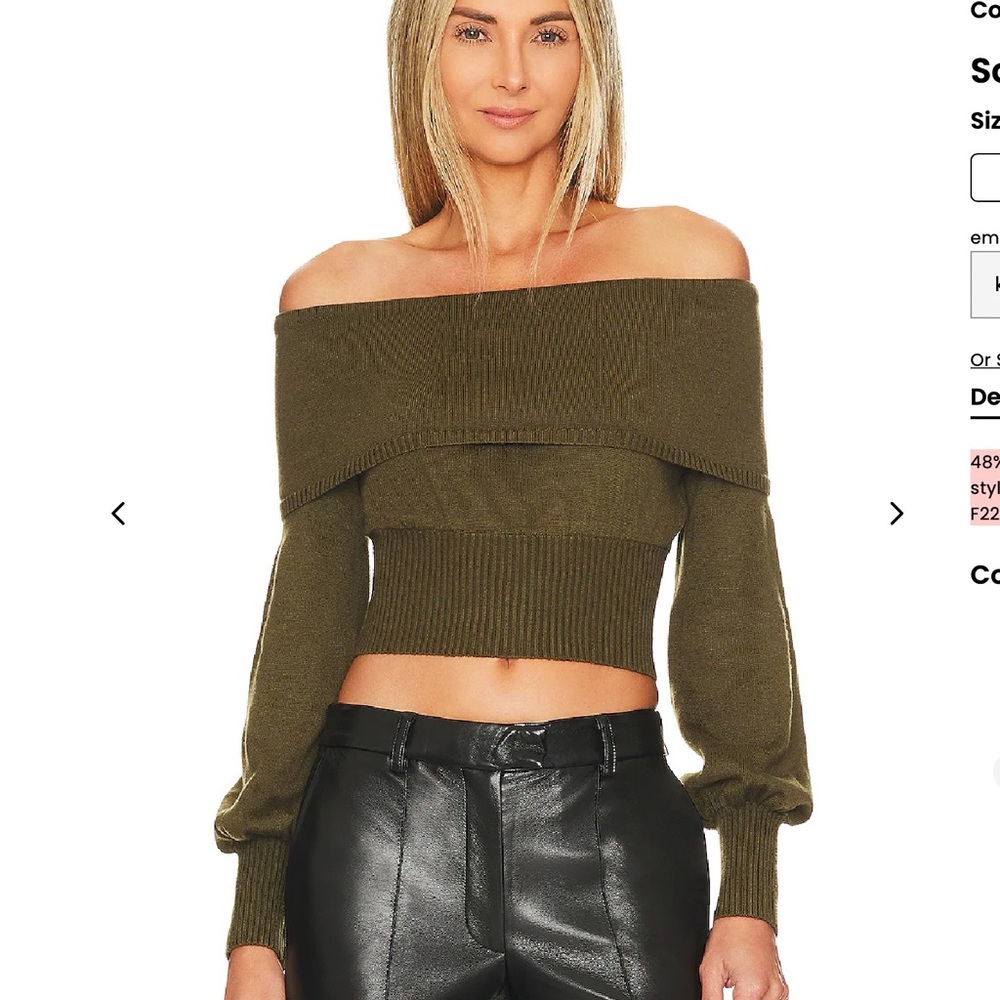 NEW off shoulder sweater xs